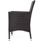 2 Piece Rattan Dining Chairs with Seat Cushions Steel Frame Patio Balcony